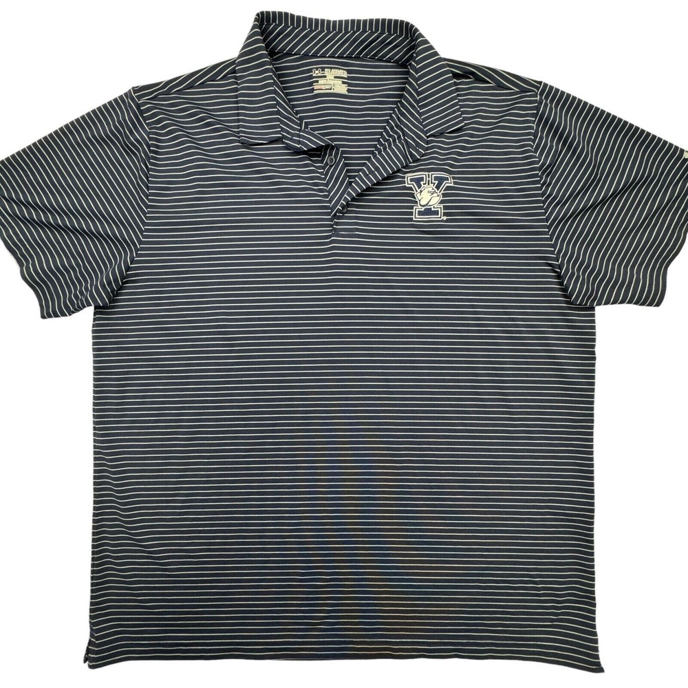Yale Bulldogs Blue Under Armour Short Sleeve Shirt Performance Polo 3XL Heatgear